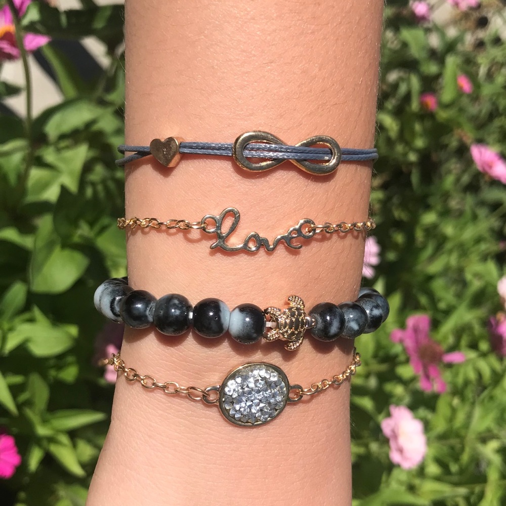 🆕5 piece world. beach. love. infinity bracelet - Picture 3 of 4